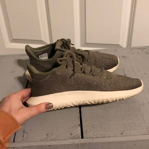 Adidas Green Sparkly Sneakers